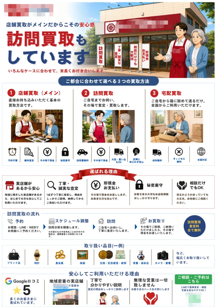 訪問買取 店頭ポスター